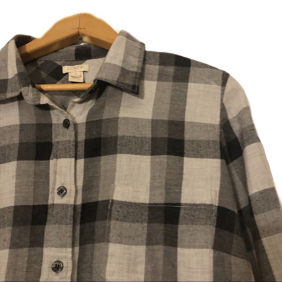 J. Crew Light Plaid Button Down Shirt Soft Flannel - Picture 3 of 8